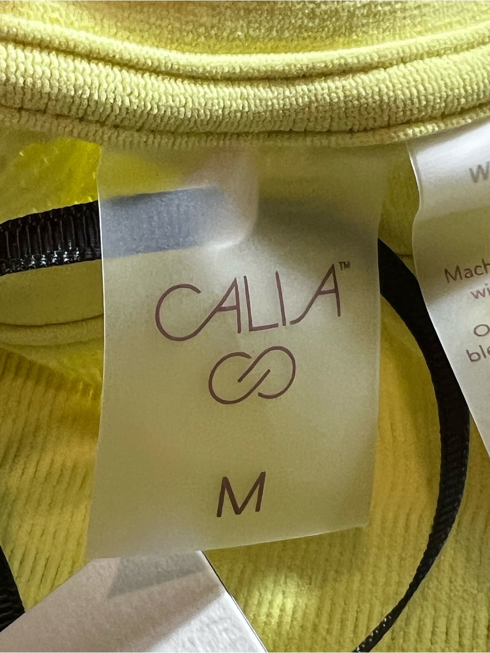 Calia women’s Seamless Crop Tee Fresh Hay Yellow size Medium breathable wicking - Picture 8 of 10